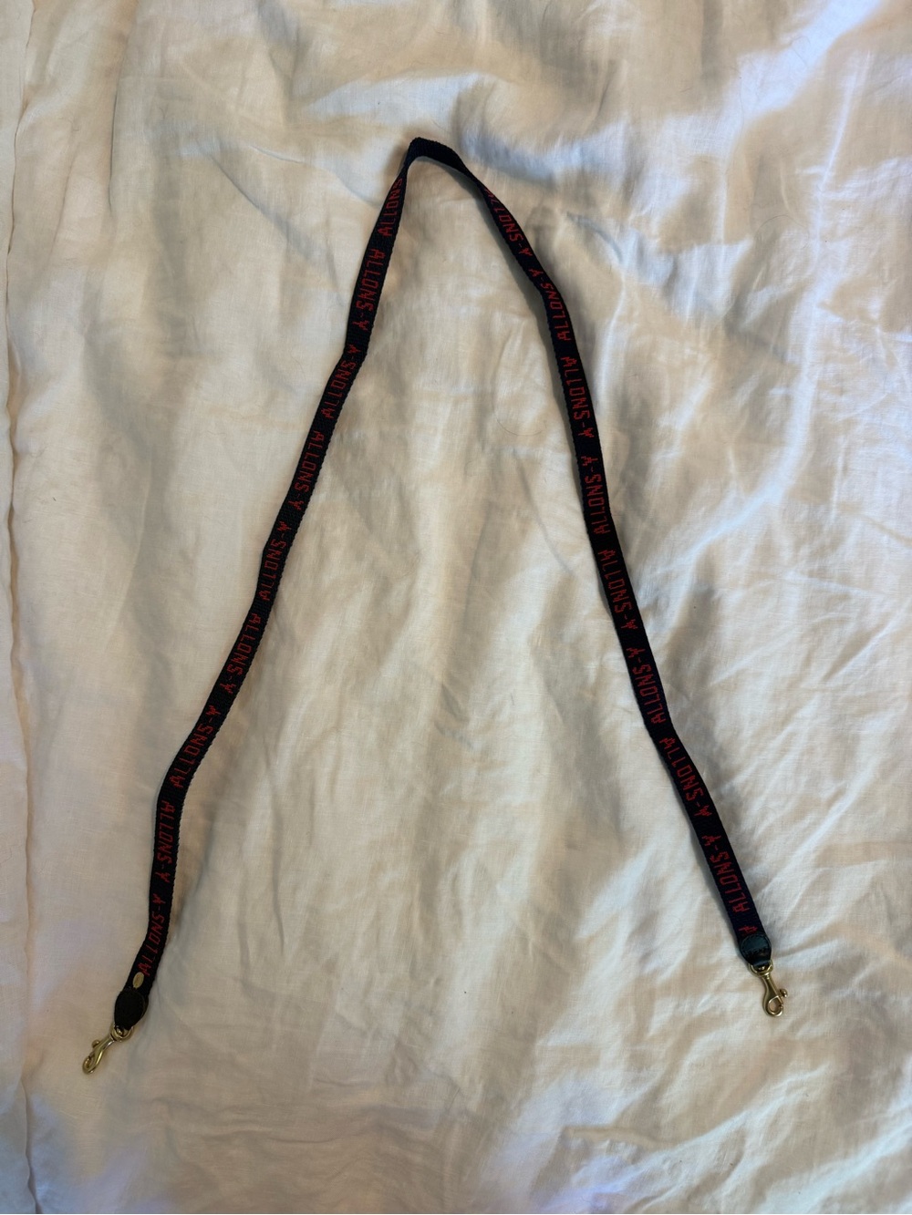 Clare V blue and red strap